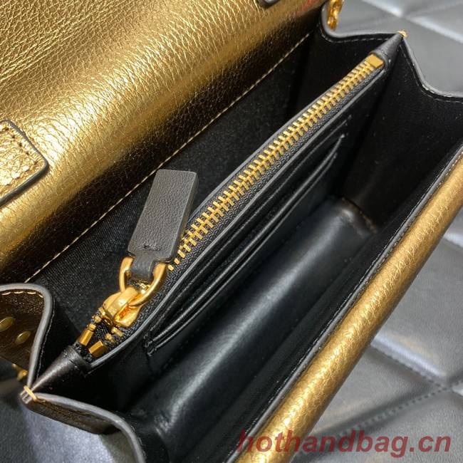 VALENTINO Garavani Rockstud Calfskin Clutch WP0P86R Brass