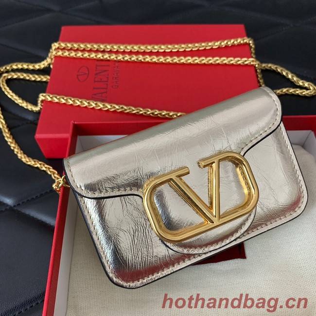 VALENTINO LOCO calf leather chain nano XLI16 silver