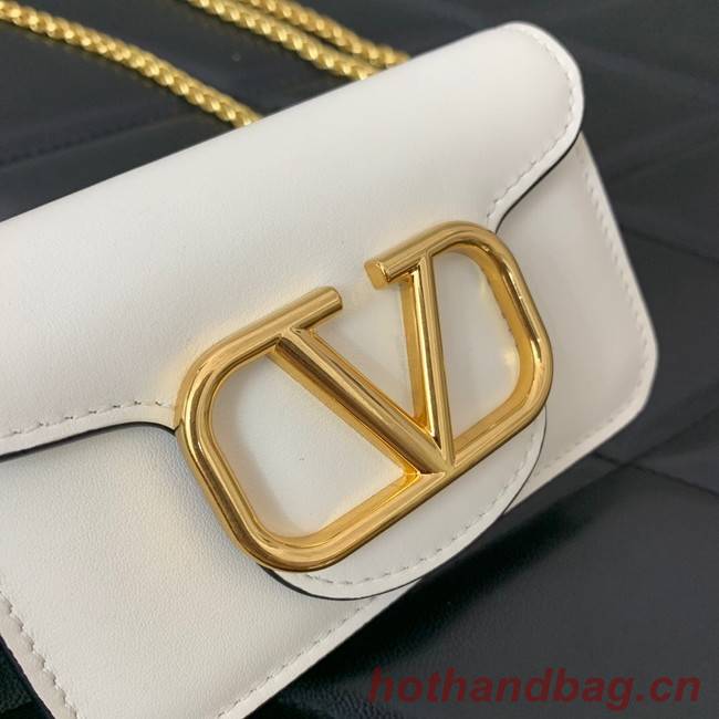 VALENTINO LOCO calf leather chain nano XLI16 white