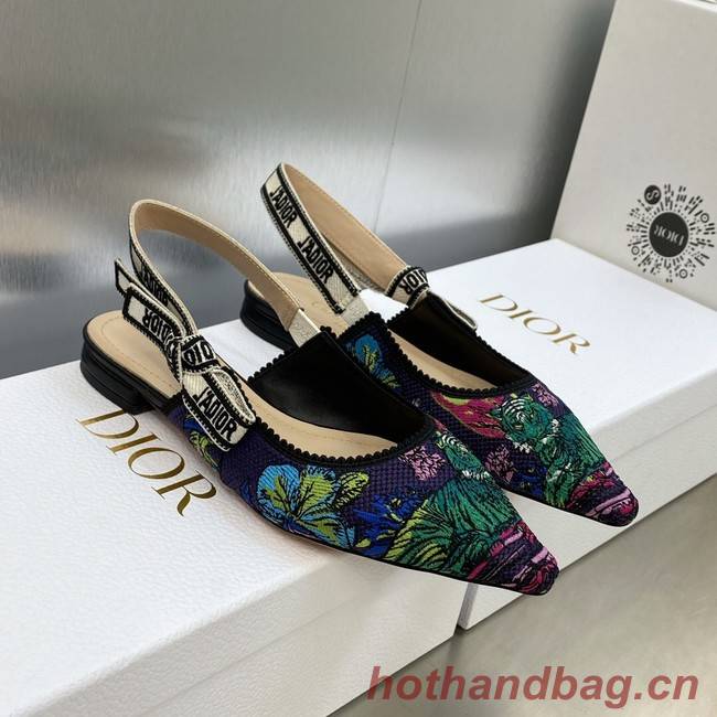 JADIOR SLINGBACK FLAT Embroidered Cotton 93532-1