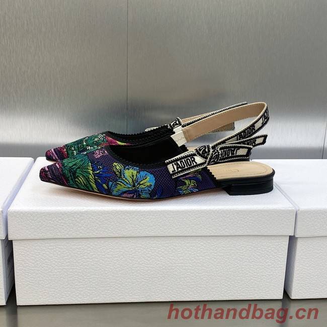 JADIOR SLINGBACK FLAT Embroidered Cotton 93532-1