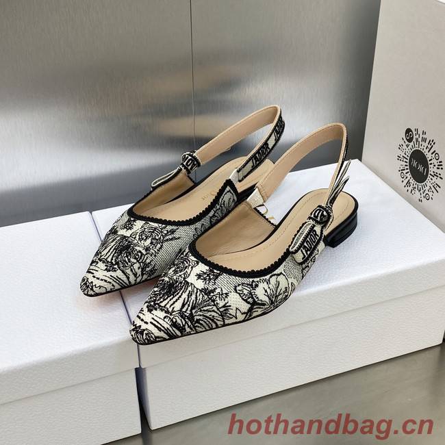 JADIOR SLINGBACK FLAT Embroidered Cotton 93532-3