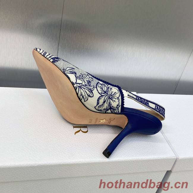 JADIOR SLINGBACK PUMP Embroidered Cotton 93530-2