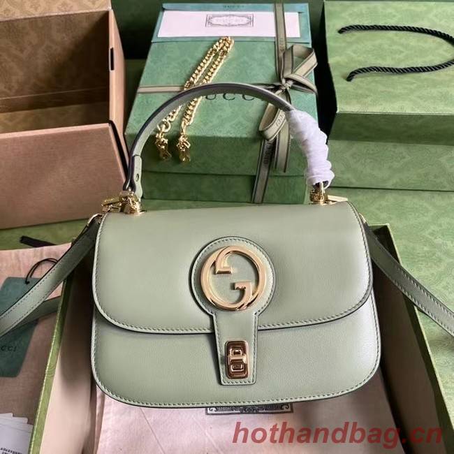 GUCCI BLONDIE TOP-HANDLE BAG 735101 Light green