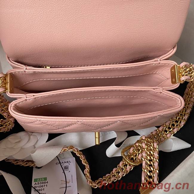 Chanel SMALL FLAP BAG AS3984 pink