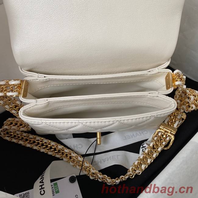 Chanel SMALL FLAP BAG AS3984 white