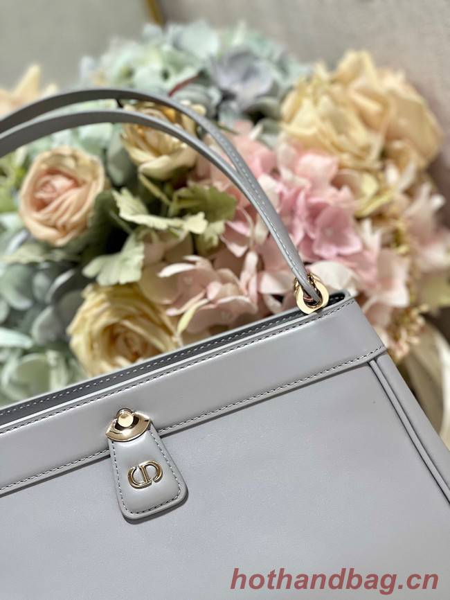 MEDIUM DIOR KEY BAG gray Box Calfskin M1843OBEQ