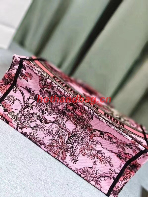 MEDIUM DIOR BOOK TOTE Pink Multicolor Toile de Jouy Voyage Embroidery M1296ZEUP