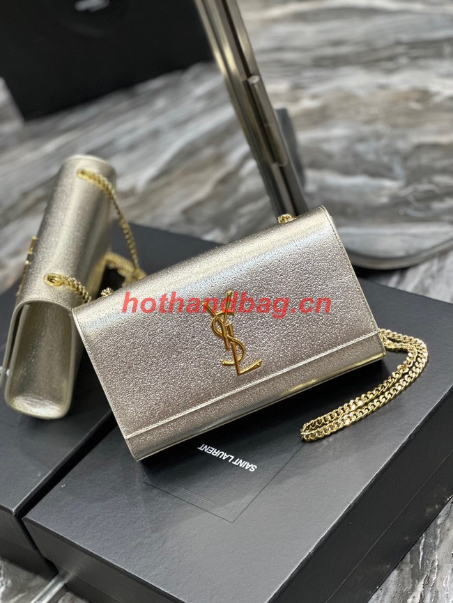 SAINT LAURENT KATE CHAIN WALLET 742833 Light gold