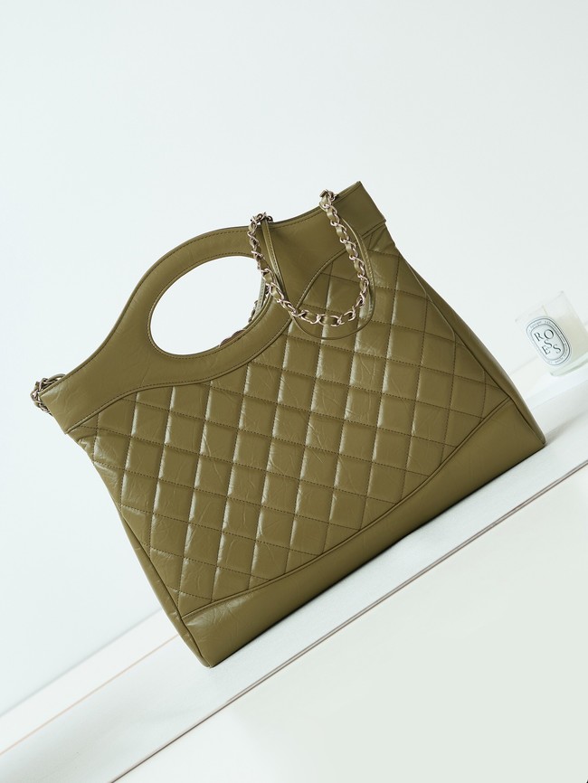 CHANEL 31 LARGE SHOPPING BAG AS1010 green