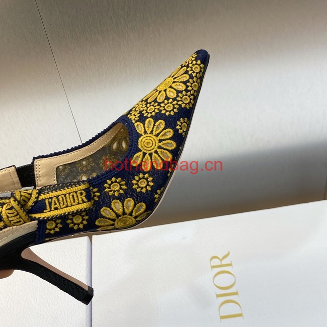 JADIOR SLINGBACK PUMP Embroidered Cotton 93547-1