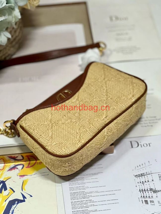 Dior 30 MONTAIGNE HOBO AVENUE MINI BAG Natural Cannage Raffia S2187UCNX