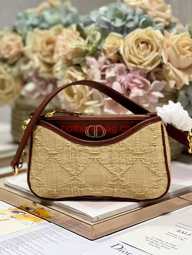 Dior 30 MONTAIGNE HOBO AVENUE MINI BAG Natural Cannage Raffia S2187UCNX