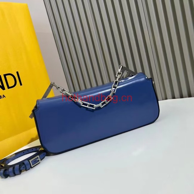 Fendi small smooth leather bag F1090 blue