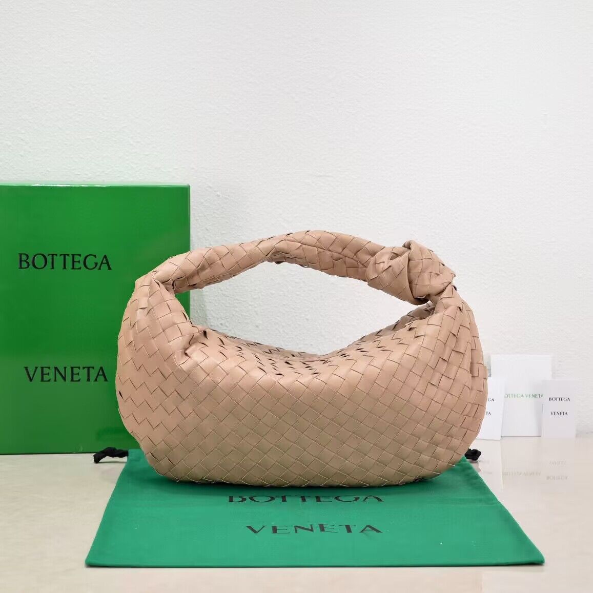 Bottega Veneta Jodie Hobo Bag 600261 Porridge