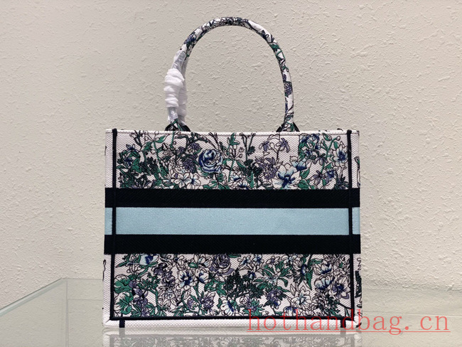 MEDIUM DIOR BOOK TOTE  Multicolor Florilegio Embroidery M1296ZEMF-3