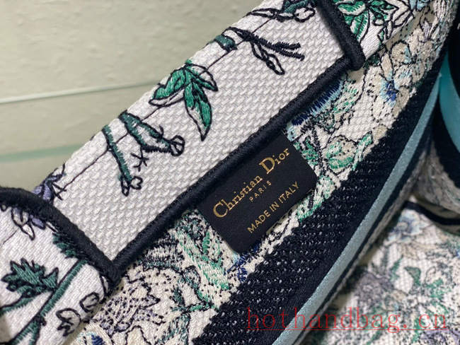 SMALL DIOR BOOK TOTE Multicolor Florilegio Embroidery M1296ZRG-2