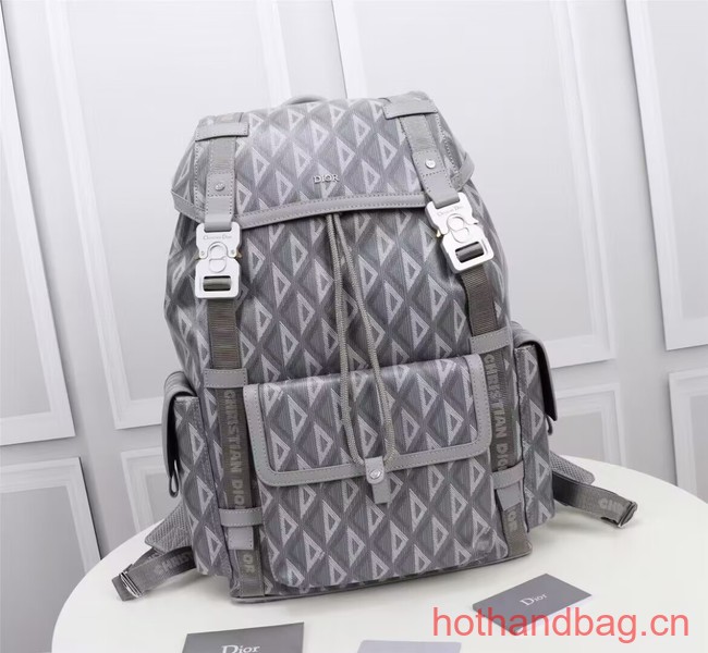 DIOR HIT THE ROAD BACKPACK Dior Gray CD Diamond Canvas 1ESBA163CDP