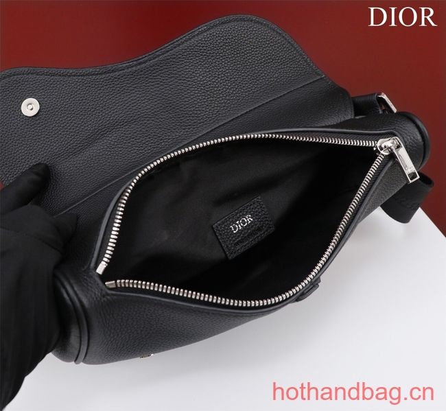 Dior Essentials SADDLE BAG Grained Calfskin 1ADPO093B black&white