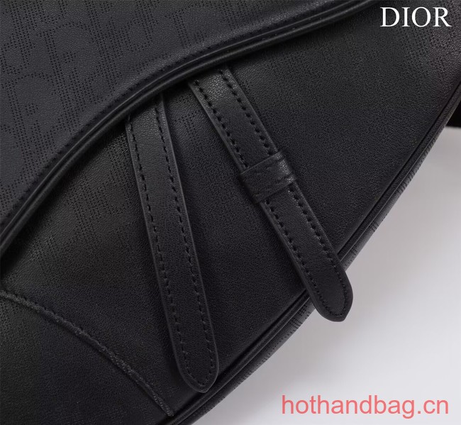 Dior Essentials SADDLE BAG Grained Calfskin 1ADPO093F BLACK