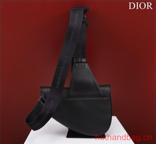 Dior Essentials SADDLE BAG Grained Calfskin 1ADPO093F BLACK