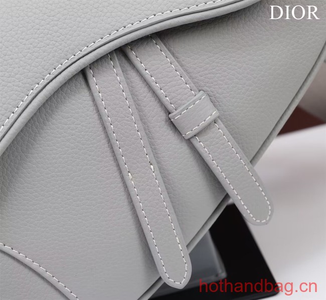 Dior Essentials SADDLE BAG Grained Calfskin 1ADPO093F GRAY