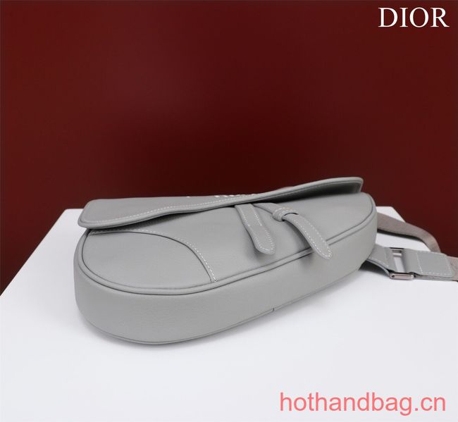 Dior Essentials SADDLE BAG Grained Calfskin 1ADPO093f-1 gray