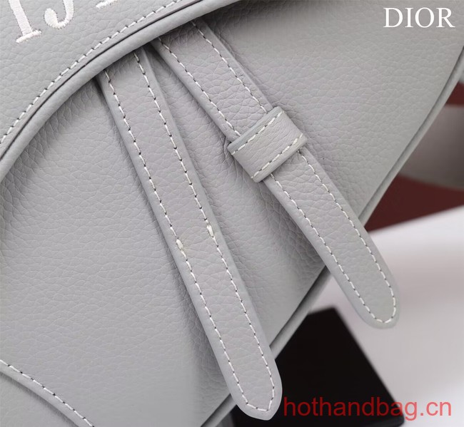 Dior Essentials SADDLE BAG Grained Calfskin 1ADPO093f-1 gray