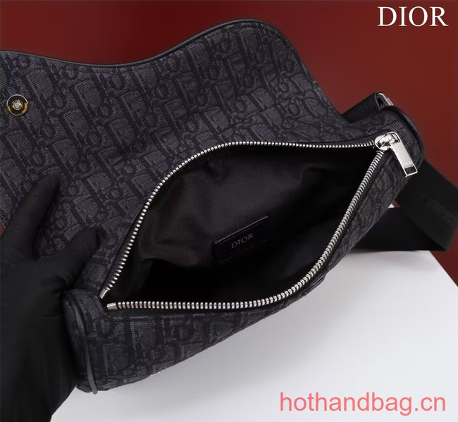 Dior Essentials SADDLE BAG Oblique Jacquard 1ADPO093 black