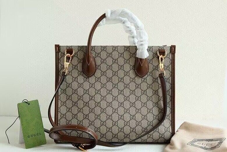 Gucci Small tote with Interlocking G 659983 Brown