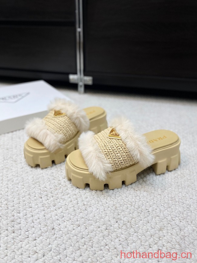 Prada Shearling slides 93648-7