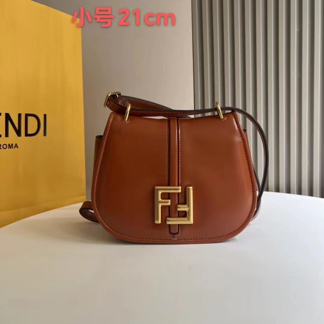 Fendi Cmon Mini leather bag 8BS082 Brown