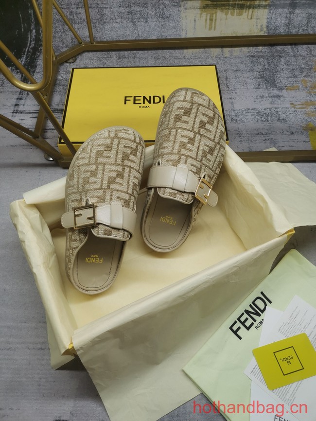 Fendi Feel leather slides 93669-5