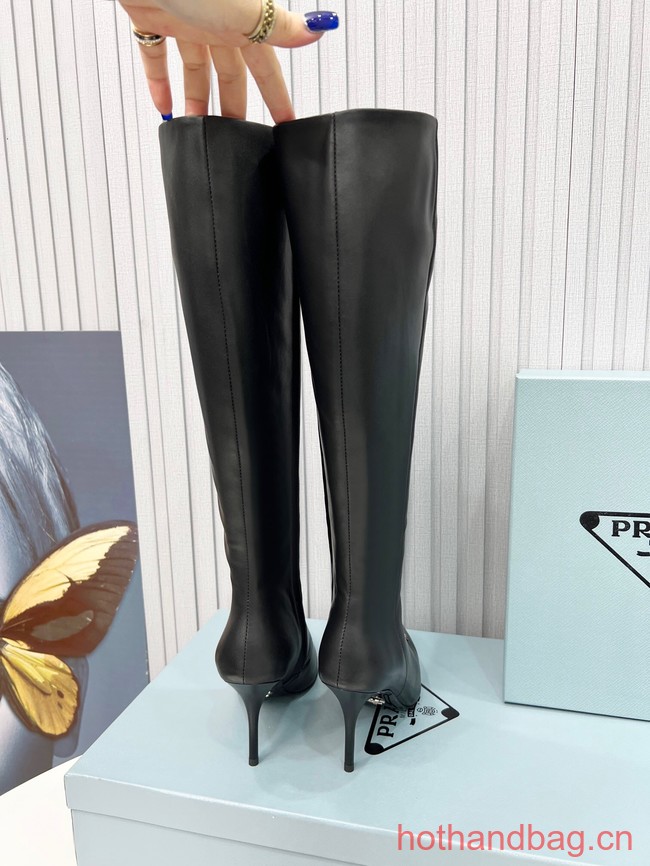 Prada Brushed leather boots 85 mm heel 93683-5