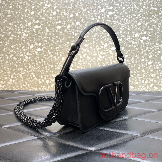 VALENTINO GARAVANI MINI LOCO Calf leather Shoulder Bag 1W2B0G black