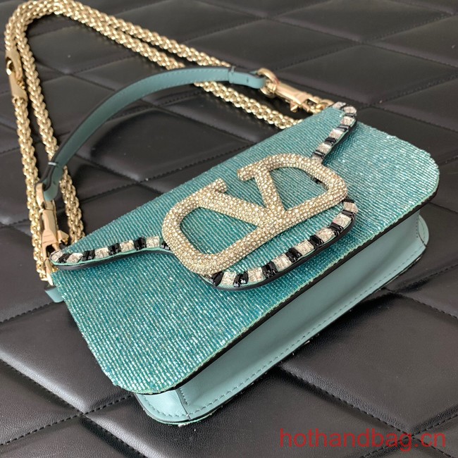 VALENTINO V-logo MINI LOCO bag beads 5032B light blue