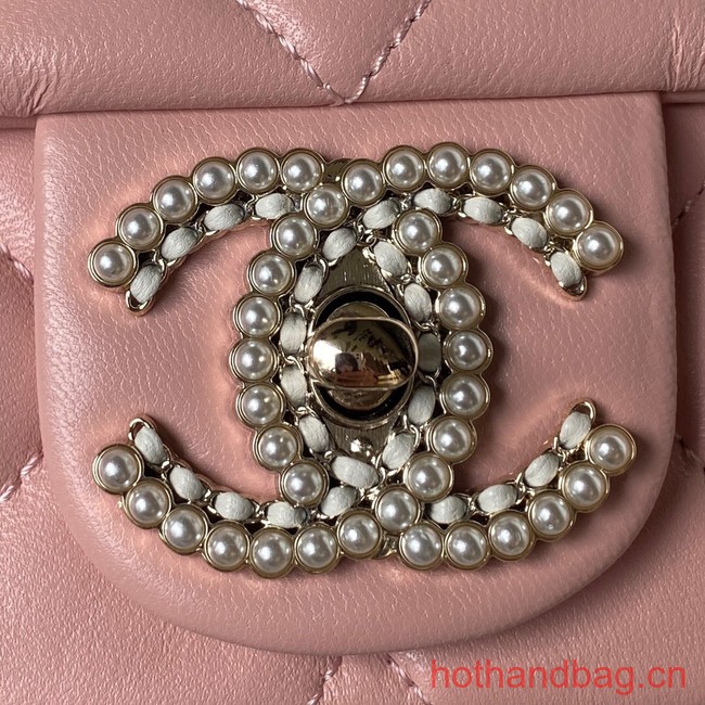 Chanel MINI FLAP BAG AS3791 light pink