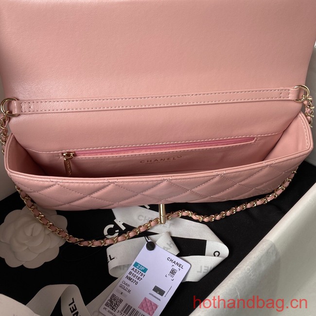 Chanel MINI FLAP BAG AS3791 light pink