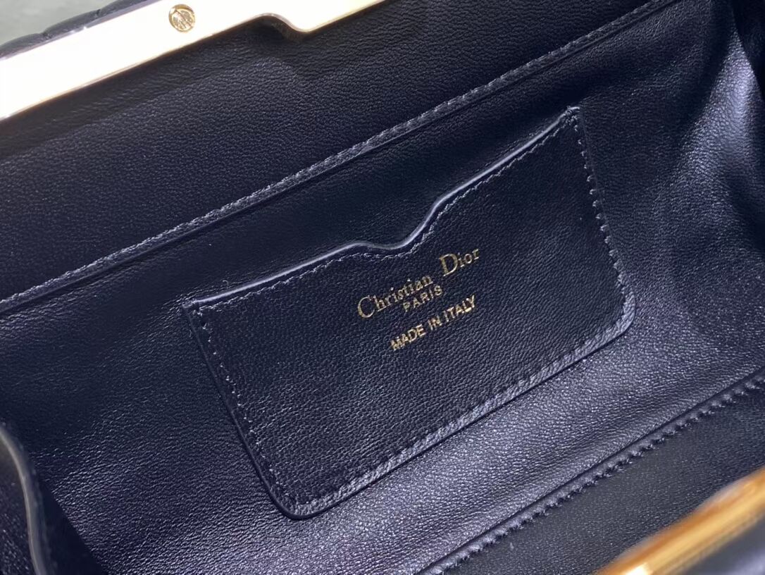 DIOR CARO COLLE NOIRE CLUTCH Cannage Lambskin C0688 black