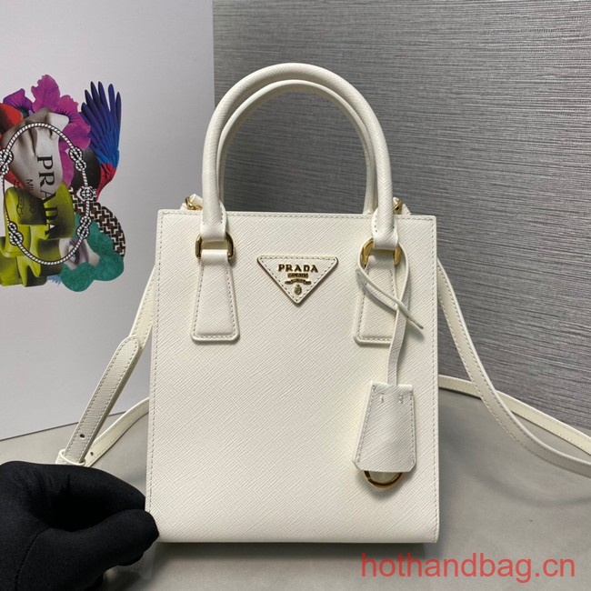 Prada Saffiano leather handbag 1BA358 white