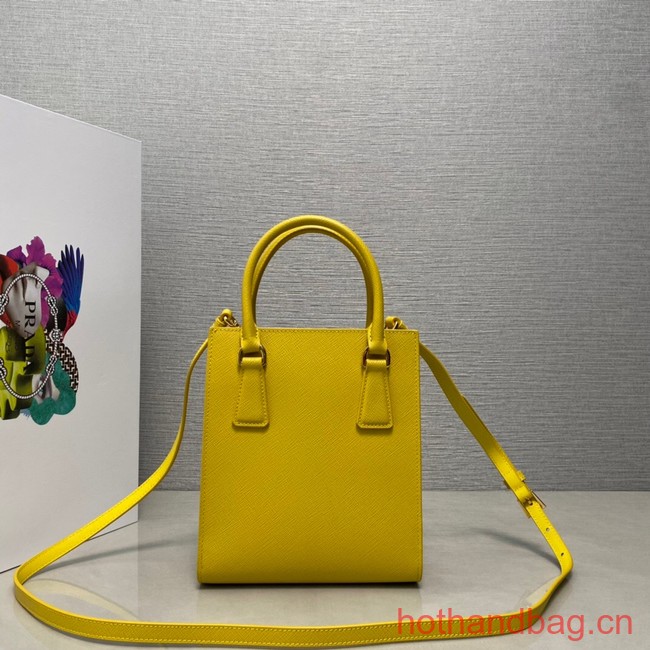 Prada Saffiano leather handbag 1BA358 yellow