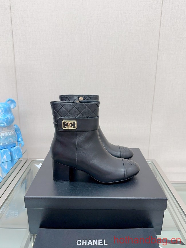 Chanel LEATHER ANKLE BOOT 93706-4