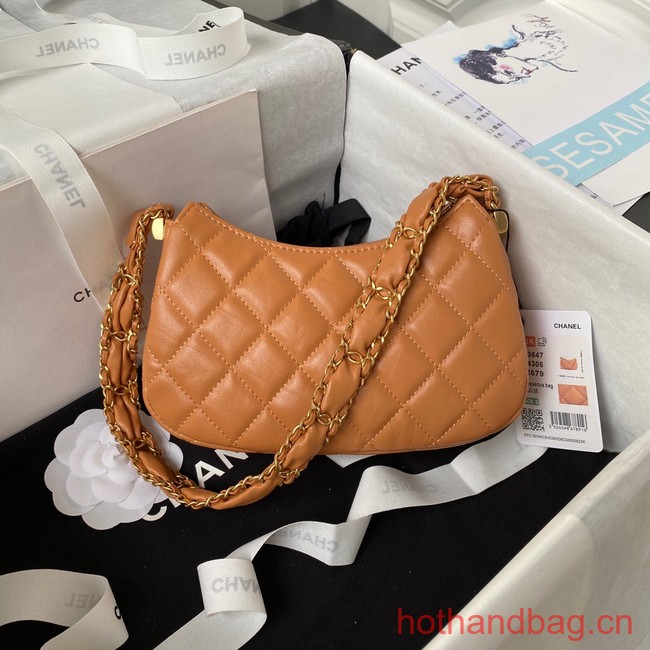 Chanel SMALL HOBO HANDBAG AP3647 brown