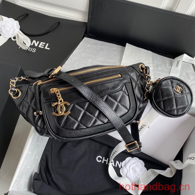 Chanel pocket AS1077 black