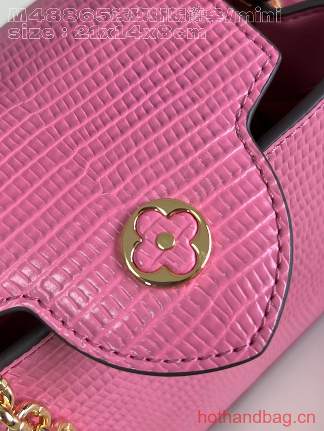 Louis Vuitton Capucines Mini Lizard print N81209 rose