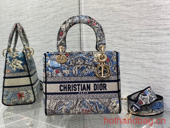 Dior MEDIUM LADY D-LITE BAG Embroidery M0565OE-1