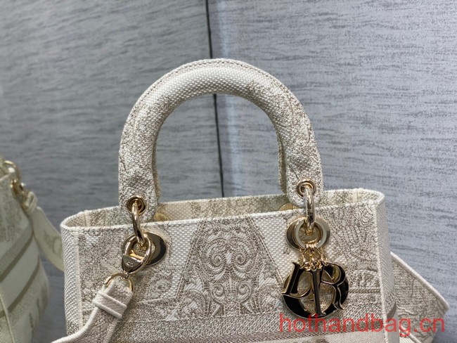 Dior MEDIUM LADY D-LITE BAG Embroidery M0565OE-3