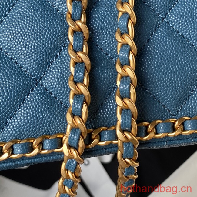 Chanel SMALL FLAP BAG AS4489 blue