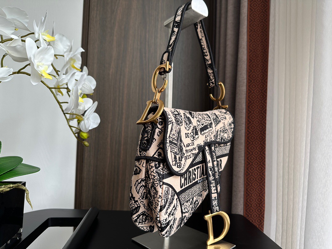 Dior SADDLE BAG Embroidery M0446C-1