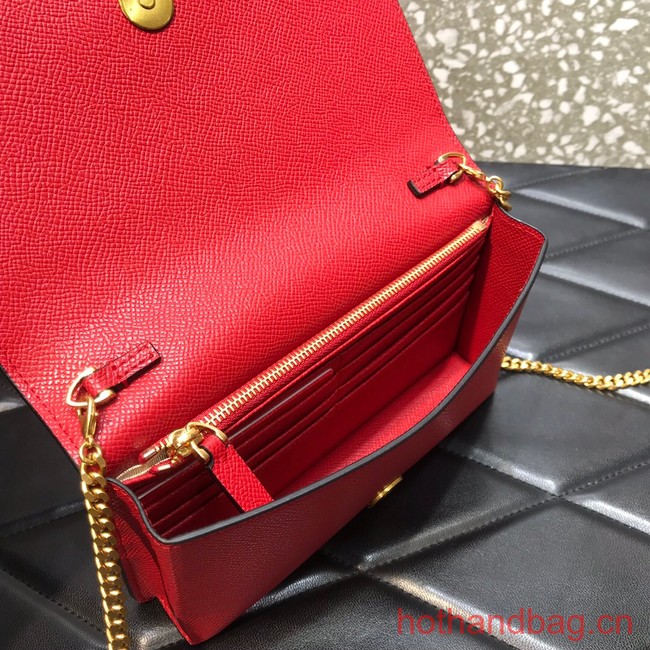 VALENTINO grain calfskin leather bag 0688 red